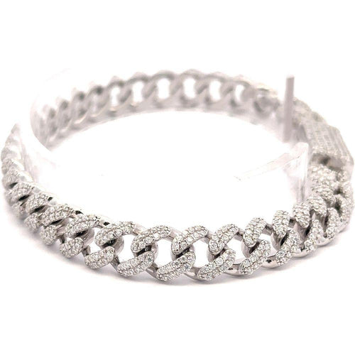 Load image into Gallery viewer, QUINOXITE 8MM STERLING SILVER CUBAN BRACELET | 9221931
