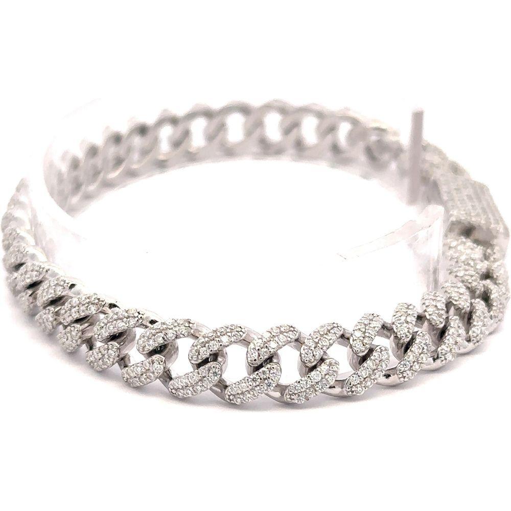 QUINOXITE 8MM STERLING SILVER CUBAN BRACELET | 9221931