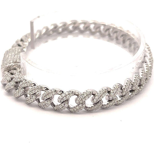 Load image into Gallery viewer, QUINOXITE 8MM STERLING SILVER CUBAN BRACELET | 9221931
