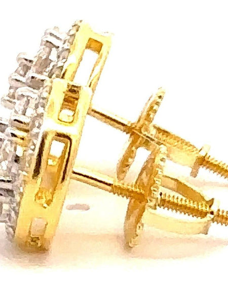 DRACONIS 0.41 CTW Gold Moissanite Iced Out Earring