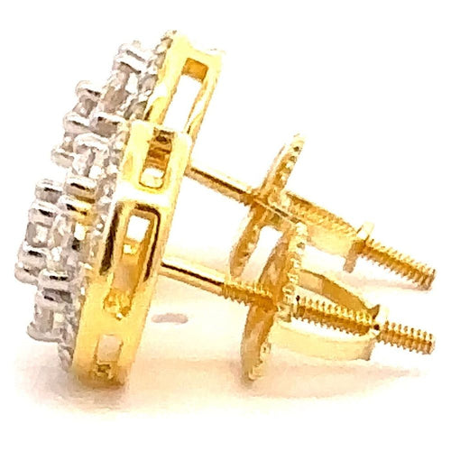 Load image into Gallery viewer, DRACONIS 0.41 CTW 925 GOLD MOISSANITE ICED OUT EARRING | 995002
