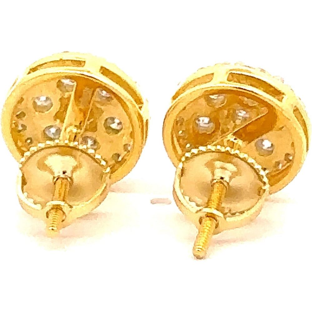 DRACONIS 0.41 CTW 925 GOLD MOISSANITE ICED OUT EARRING | 995002