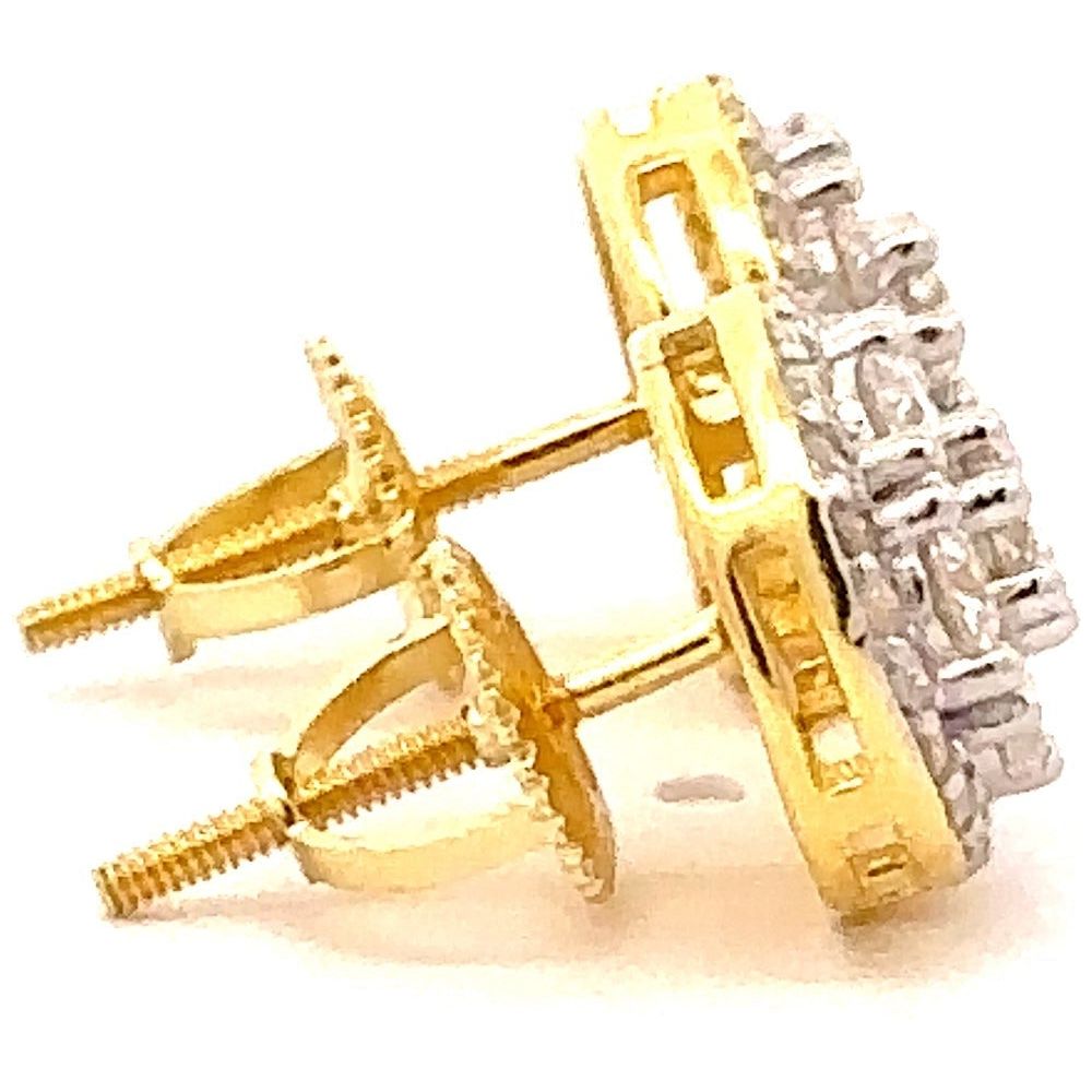 DRACONIS 0.41 CTW 925 GOLD MOISSANITE ICED OUT EARRING | 995002