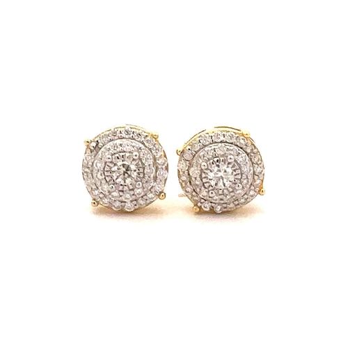 DRACONIS 0.41 CTW 925 GOLD MOISSANITE ICED OUT EARRING | 995002