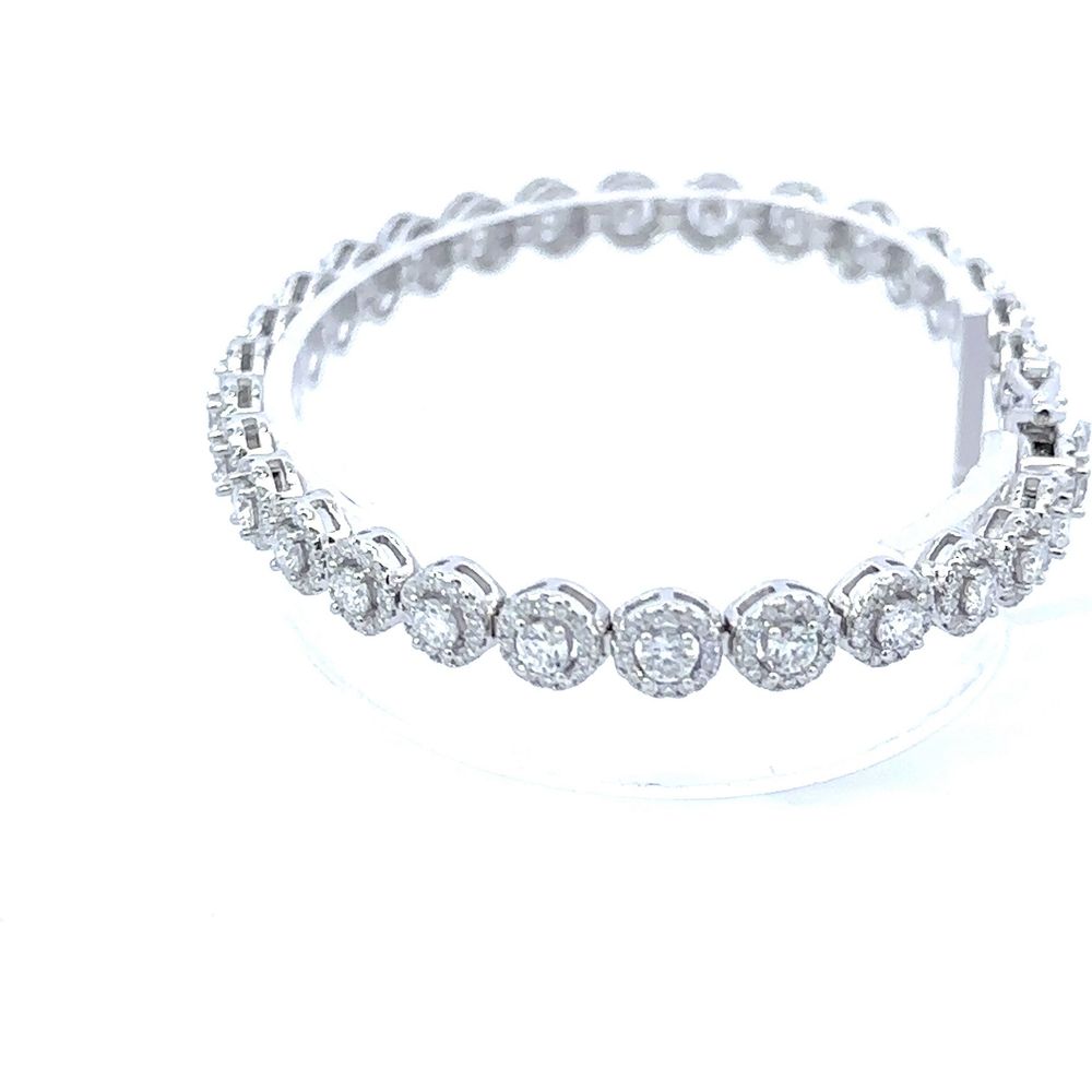 DUSK 6.19 CTW 7MM CZ RHODIUM MOISSANTE ICED OUT BRACELET |  995651