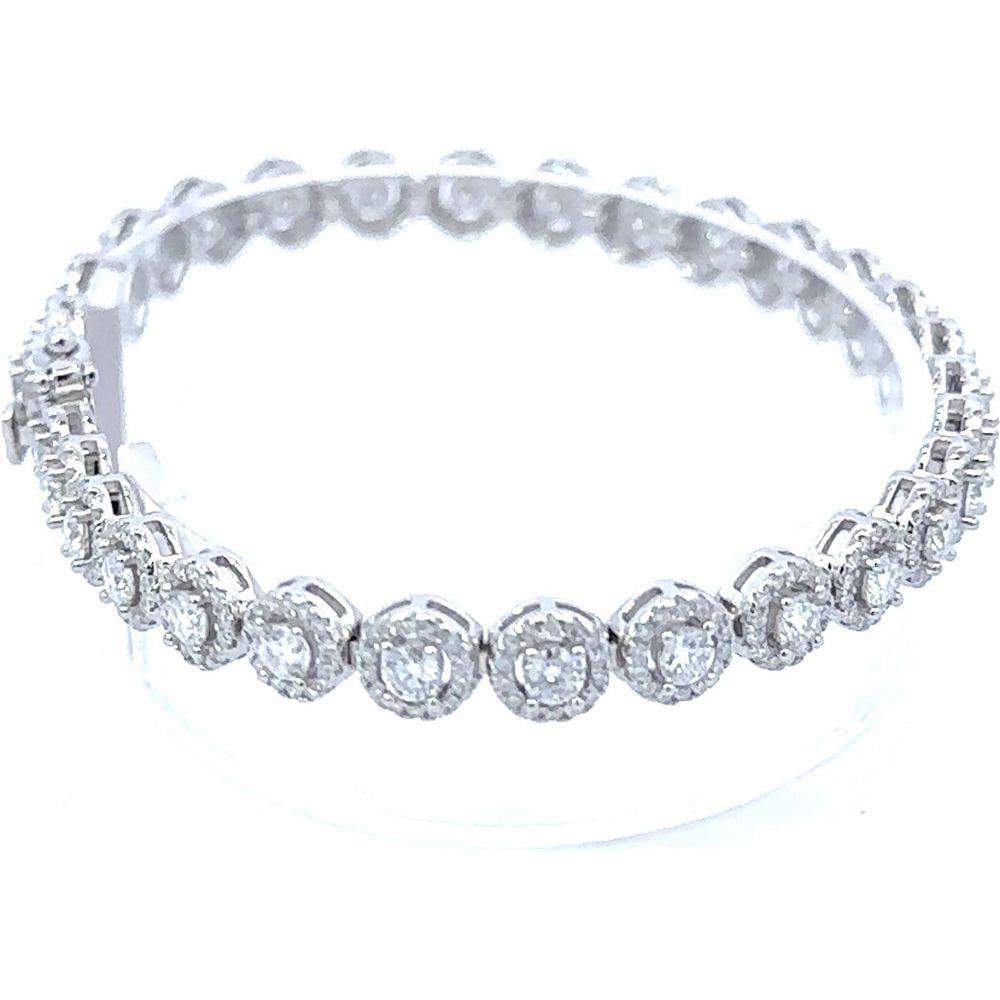 DUSK 6.19 CTW 7MM CZ RHODIUM MOISSANTE ICED OUT BRACELET |  995651