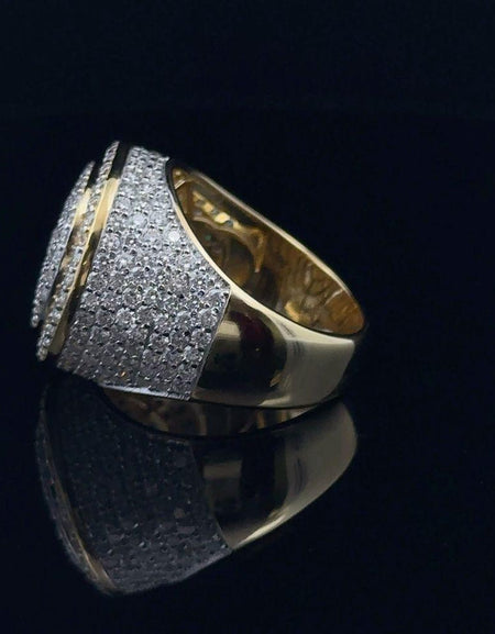 VELOCE 925 Moissanite Yellow Gold Iced Out Ring