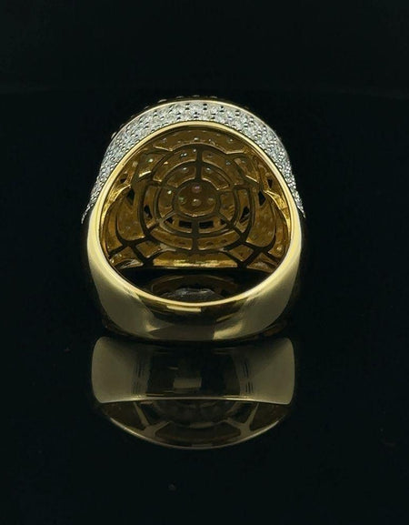 VELOCE 925 Moissanite Yellow Gold Iced Out Ring