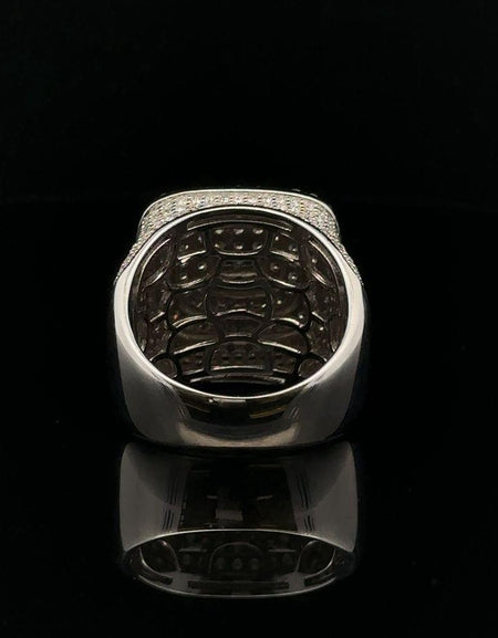 SOLARE 925 Moissanite Men's Rhodium Iced Out Ring