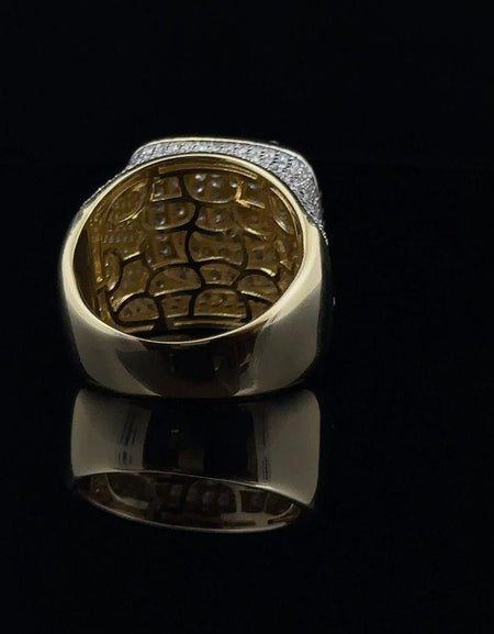 SOLARE 925 Moissanite Men's Rhodium Iced Out Ring