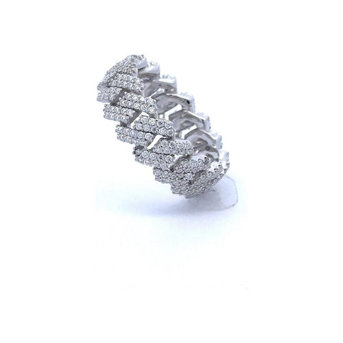 Load image into Gallery viewer, KAEL 2.94 CTW 925 MOISSANITE RHODIUM ICED OUT RING | 995391
