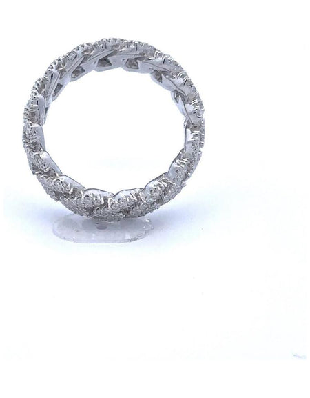 ASTRIDS Moissanite Rhodium Iced Out Ring