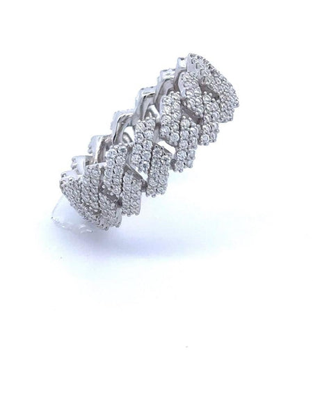 ASTRIDS Moissanite Rhodium Iced Out Ring