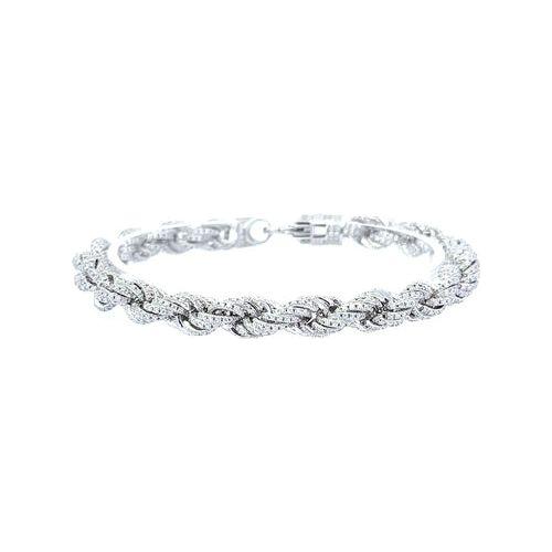 Load image into Gallery viewer, DUSK 6.19 CTW 7MM CZ RHODIUM MOISSANTE ICED OUT BRACELET |  995651
