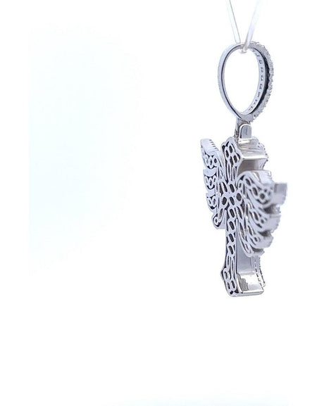 MIRAGEST Regal Pride CZ Rhodium Pendant