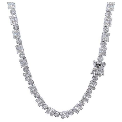 Load image into Gallery viewer, ORIN 12.70 CTW 5 MM RHODIUM MOISSANITE ICED OUT CHAIN  |  995811
