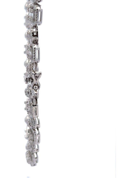 ENIGMATIC 10.11 CTW 8 MM RHODIUM MOISSANITE ICED OUT CHAIN