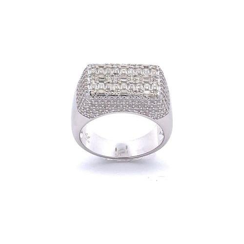 Load image into Gallery viewer, SERENZO 925 MOISSANITE MENS RHODIUM ICED OUT RING | 995551
