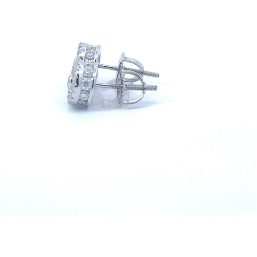 Load image into Gallery viewer, DRACONIS 0.24 CTW 925 RHODIUM MOISSANITE ICED OUT EARRING | 996151
