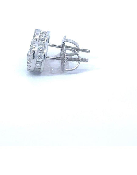 NYMIRA 0.24 CTW 925 Rhodium Moissanite Iced Out Earring