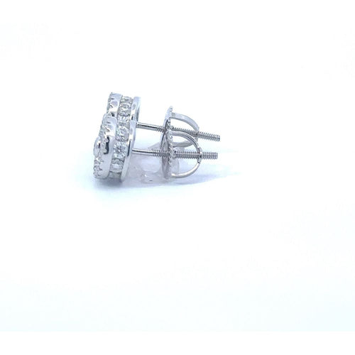 Load image into Gallery viewer, DRACONIS 0.24 CTW 925 RHODIUM MOISSANITE ICED OUT EARRING | 996151
