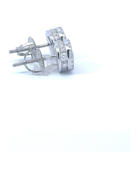 NYMIRA 0.24 CTW 925 Rhodium Moissanite Iced Out Earring