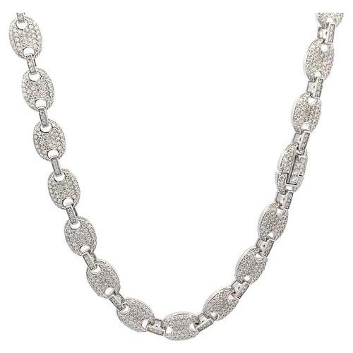 Load image into Gallery viewer, ENIGMATIC 10.11 CTW 8 MM RHODIUM MOISSANITE ICED OUT CHAIN  |  996481
