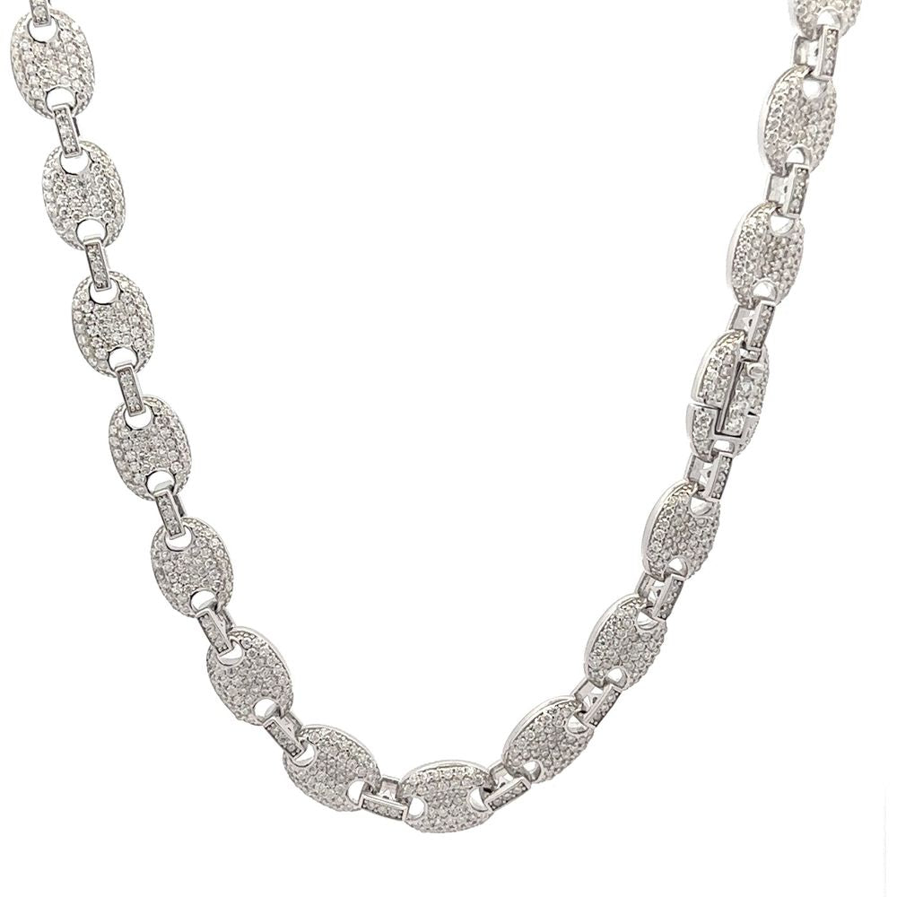 ORACULAR 4.63 CTW RHODIUM MOISSANITE ICED OUT CHAIN  |  996491