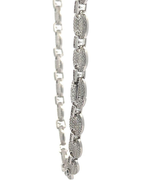ORACULAR Rhodium Moissanite Iced Out Chain - The Ultimate Statement Piece