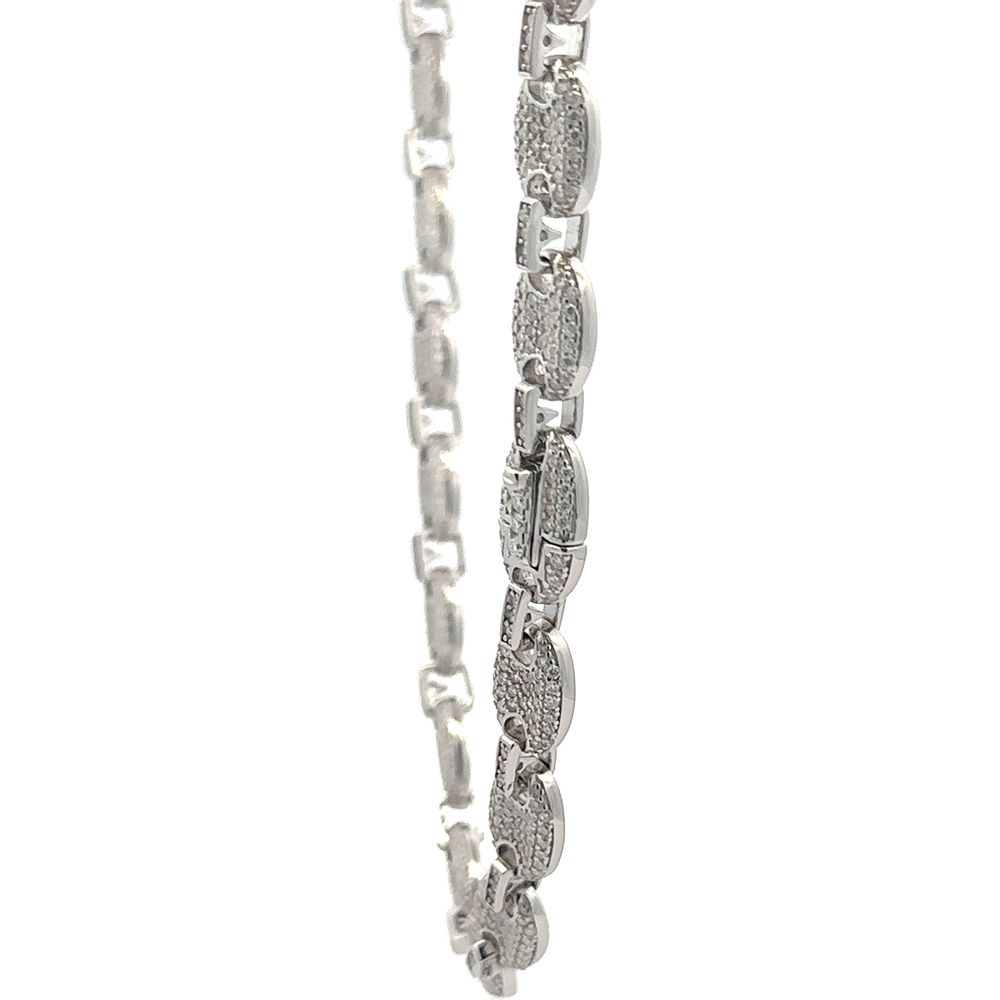 ORACULAR 4.63 CTW RHODIUM MOISSANITE ICED OUT CHAIN  |  996491