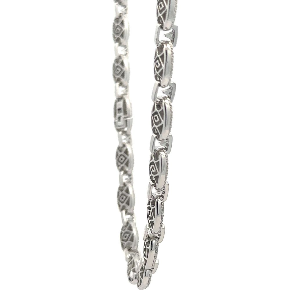 ORACULAR 4.63 CTW RHODIUM MOISSANITE ICED OUT CHAIN  |  996491