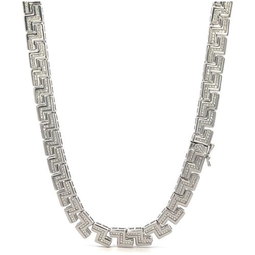 ORACULAR 4.63 CTW RHODIUM MOISSANITE ICED OUT CHAIN  |  996491