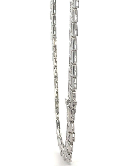 ORACULAR 16.26 CTW 7 MM Rhodium Moissanite Iced Out Chain