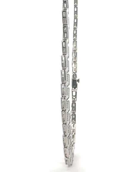 ORACULAR 16.26 CTW 7 MM Rhodium Moissanite Iced Out Chain