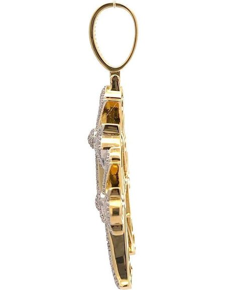 LYRA 0.76 CTW 925 CZ Moissanite Gold Iced Out Pendant