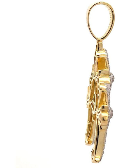 LYRA 0.76 CTW 925 CZ Moissanite Gold Iced Out Pendant