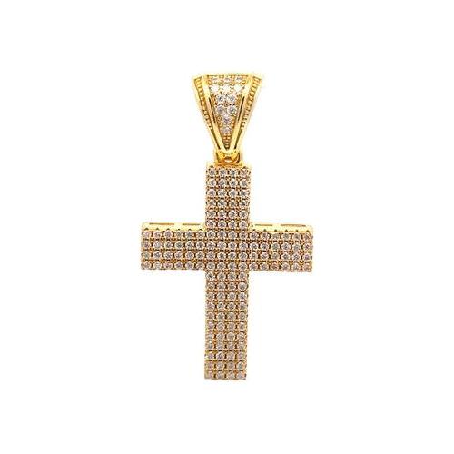 Load image into Gallery viewer, LYRA 0.76 CTW 925 CZ MOISSANITE GOLD ICED OUT PENDANT I 996752
