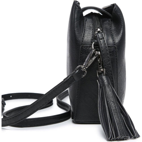 Load image into Gallery viewer, MT2658 BK Luxurious Vegan Leather Triple Compartment Crossbody Bag
