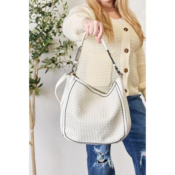 SHOMICO Elegant Woven Vegan Leather Handbag