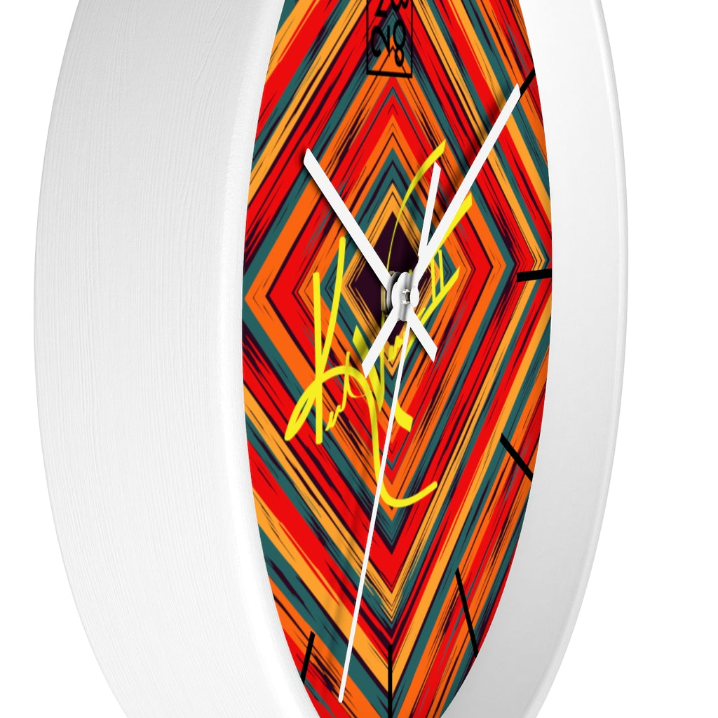 2882Time™ Boho Tribe Diamond Stripe Geometric Clock