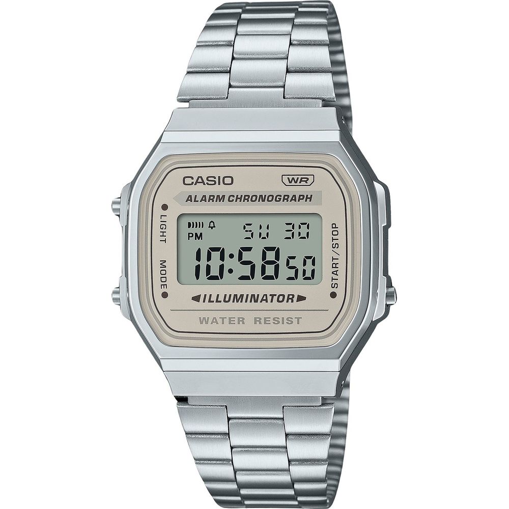 Casio Vintage Digital Stainless Steel Bracelet Quartz A168WA-8 Unisex Watch