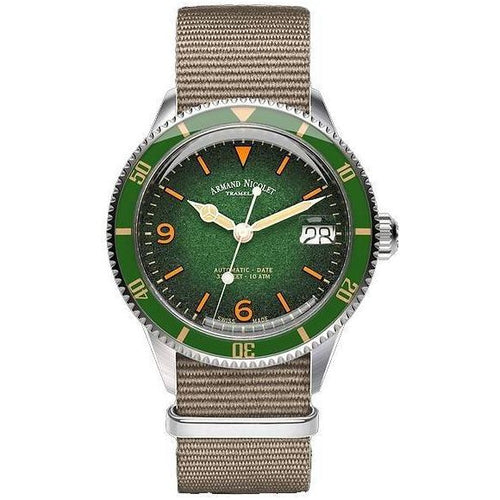 Load image into Gallery viewer, Armand Nicolet Tramelan VS1 Green Dial Automatic Men&#39;s Watch
