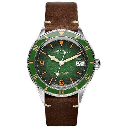 Load image into Gallery viewer, Armand Nicolet Tramelan VS1 Green Dial Automatic Men&#39;s Watch
