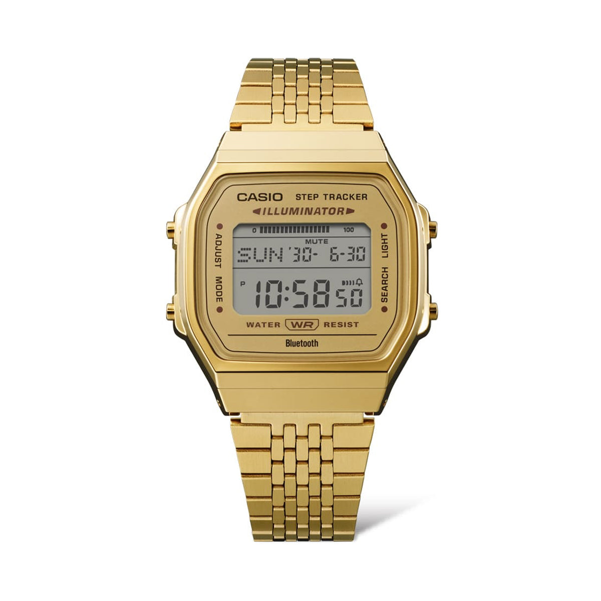 CASIO VINTAGE Mod. BLUETOOTH® SMARTPHONE LINK - GOLD - built-in accelerometer senses body movements + steps counter-1