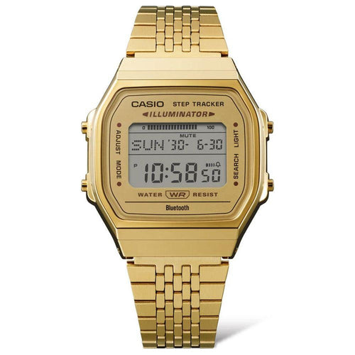 Load image into Gallery viewer, CASIO VINTAGE Mod. BLUETOOTH®  SMARTPHONE LINK - GOLD - built-in accelerometer senses body movements + steps counter-1
