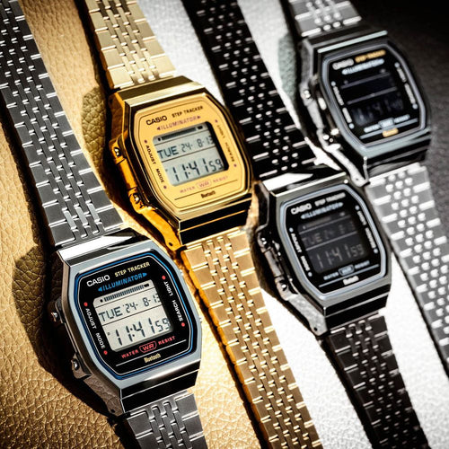 Load image into Gallery viewer, CASIO VINTAGE Mod. BLUETOOTH®  SMARTPHONE LINK - BLACK - built-in accelerometer senses body movements + steps counter-4
