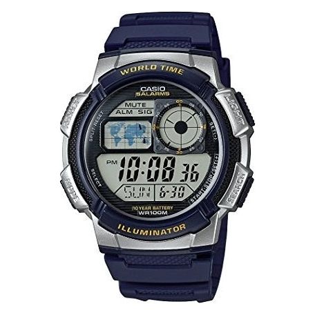 CASIO Mod. WORLD TIME ILLUMINATOR - 5 Alarms, 10 Year battery-0