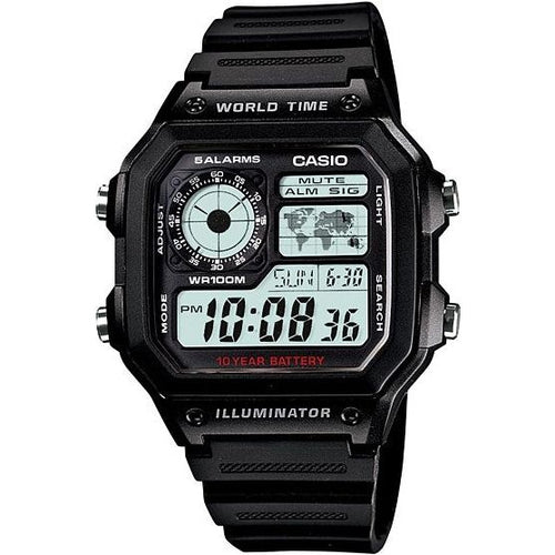 Load image into Gallery viewer, CASIO Mod. WORLD TIME ILLUMINATOR - 5 Alarms. 10 Year battery-0

