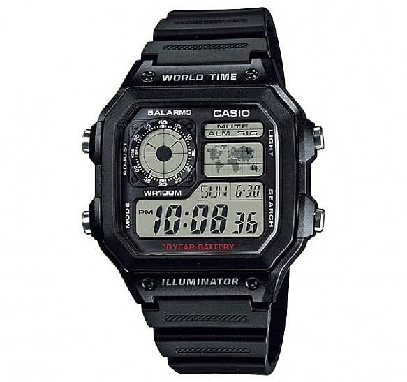 CASIO SPORT Mod. DIVER - WORLD TIME ILLUMINATOR 5 ALARMS - FUTURE CLASSIC COLLECTION - BLACK-0