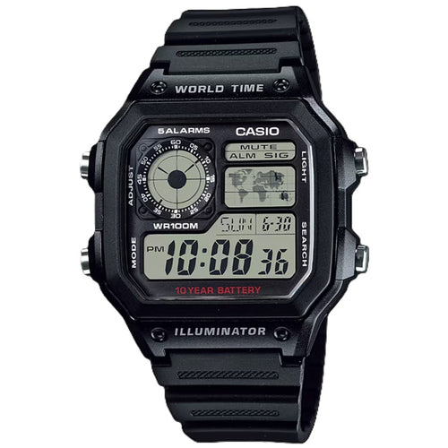 Load image into Gallery viewer, CASIO SPORT Mod. DIVER - WORLD TIME ILLUMINATOR 5 ALARMS - FUTURE CLASSIC COLLECTION - BLACK-0
